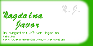 magdolna javor business card